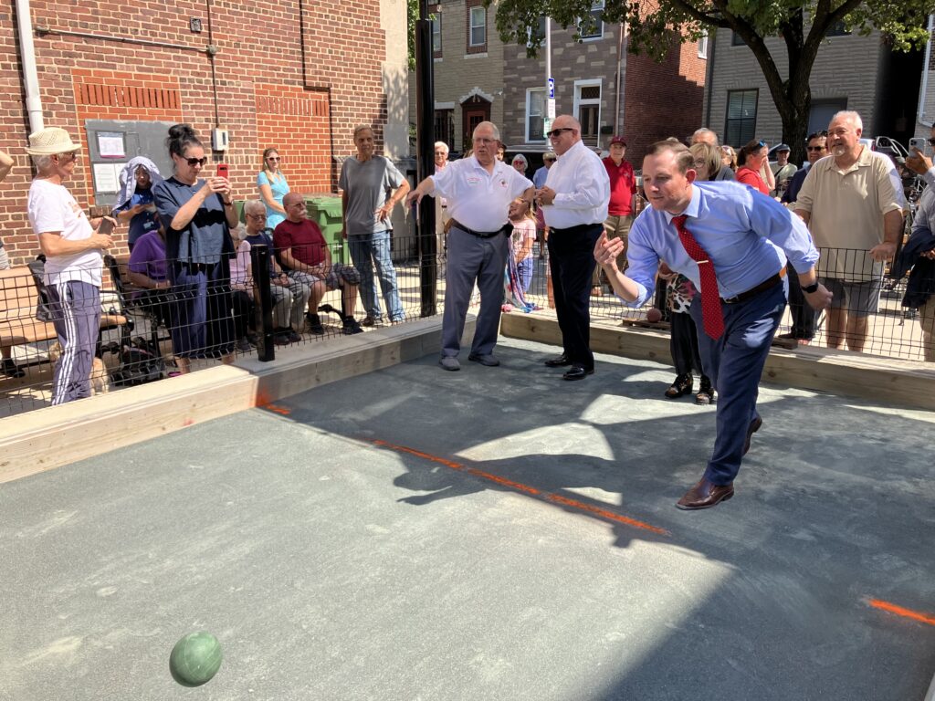 Maryland Senate President Bill Ferguson is a Bocce ringer - Photo © 2022 Donna Balancia